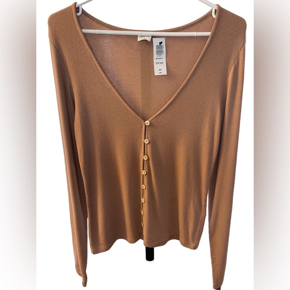 Aritzia Wilfred Free McKinley Longsleeve Mauve Medium - Picture 3 of 4